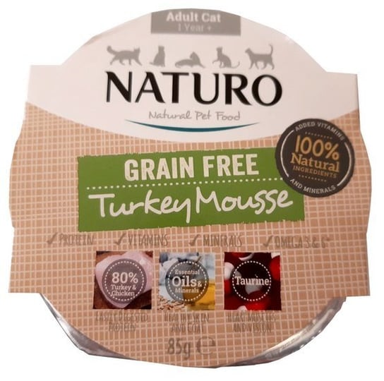 Karma mokra dla kota NATURO Adult Grain Free, indyk, 85 g Naturo