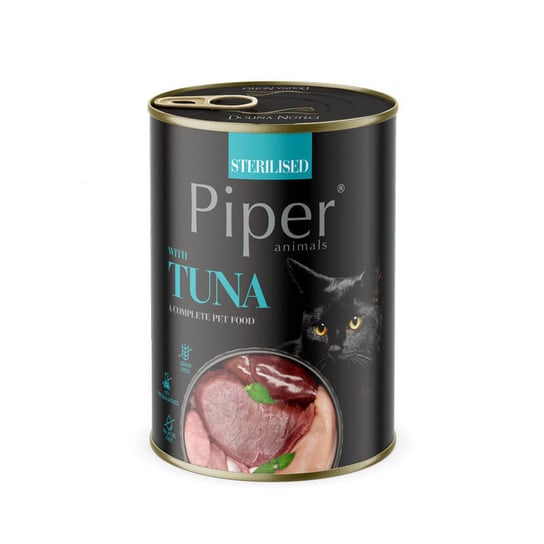 Karma mokra dla kota PIPER Sterilised z tuńczykiem 400g Piper