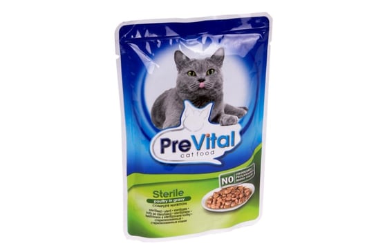 Karma mokra dla kota PREVITAL Sterile, w sosie, 100 g Prevital