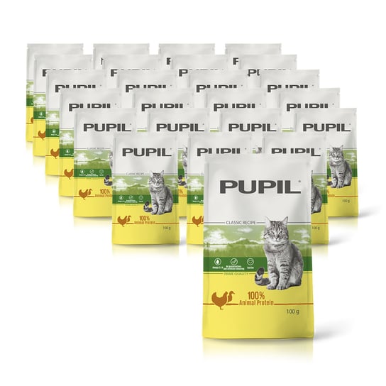 Karma mokra dla kota PUPIL Prime Quality bogata w drób z kaczką saszetka 24 x 100 g PUPIL Foods