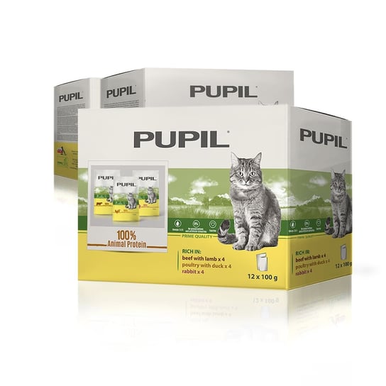 Karma mokra dla kota PUPIL Prime Quality kartonik saszetki 36x100 g MIX PUPIL Foods