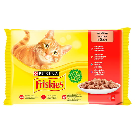 Karma mokra dla kota PURINA Friskies Multipack, mięso w sosie, 4x85 g Purina