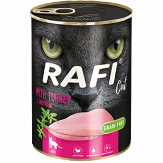 Karma mokra dla kota Rafi Kot, pasztet z indykiem bez zbóż, 400 g Rafi