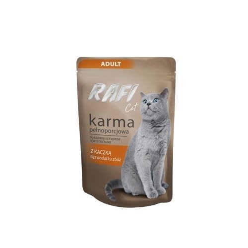 Karma mokra dla kota RAFI Kot, pasztet z kaczką bez zbóż, 100 g Rafi