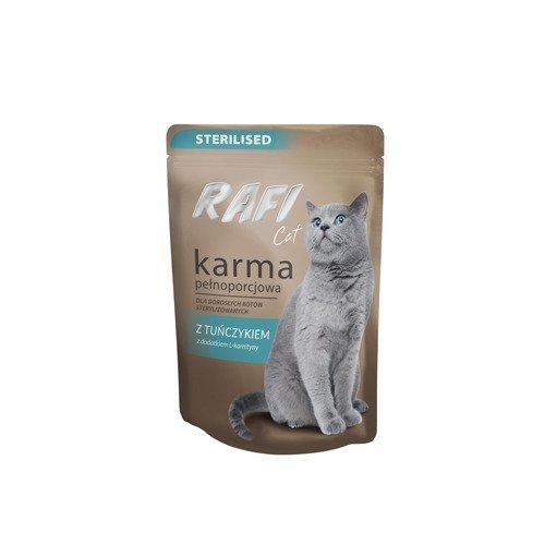 Karma mokra dla kota Rafi Kot Sterilised, pasztet z tuńczykiem bez zbóż, 100 g Rafi