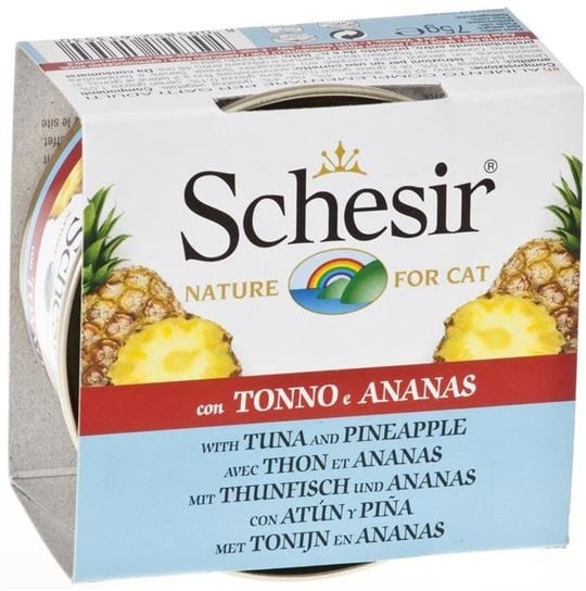 Karma mokra dla kota SCHESIR, tuńczyk z ananasem, 75 g SCHESIR