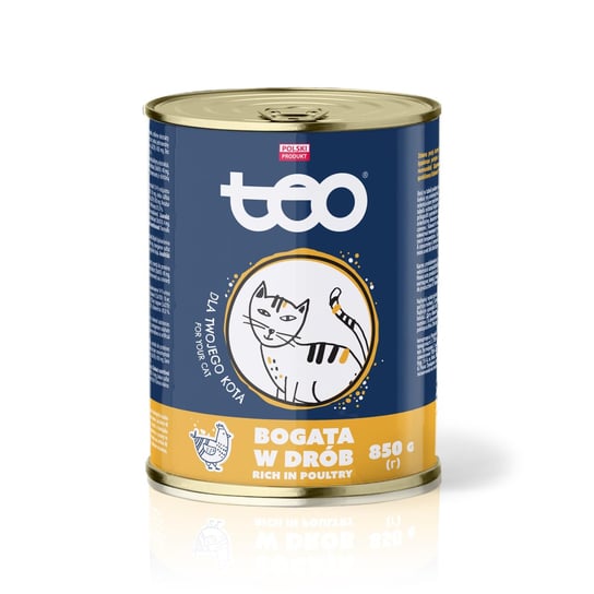 Karma mokra dla kota TEO bogata w drób 850 g PUPIL Foods