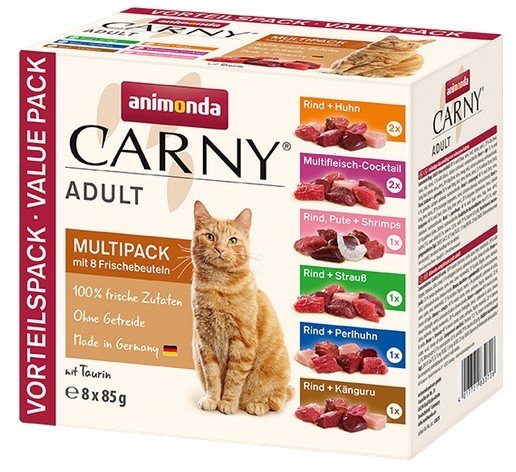 Karma mokra dla psa ANIMONDA Carny Multipack, 8x85 g Animonda