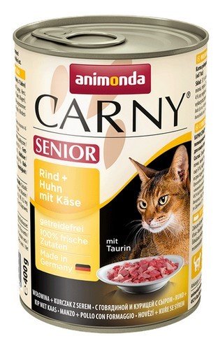 Karma mokra dla psa ANIMONDA Carny Senior, wołowina, kurczak i ser, 400 g Animonda