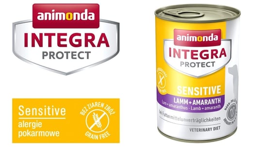 Karma mokra dla psa ANIMONDA Integra Sensitive, jagnięcina i amarantus, 400 g Animonda