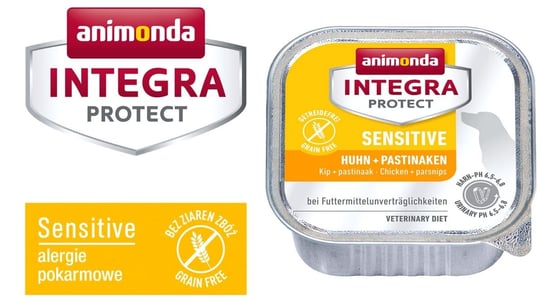 Karma mokra dla psa ANIMONDA Integra Sensitive, kurczak i pasternak, 150 g Animonda