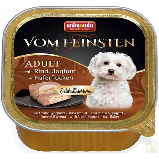 Karma mokra dla psa ANIMONDA Vom Feinsten, wołowina, jogurt, płatki owsiane, 150 g Animonda