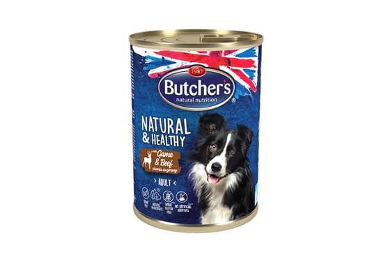 Karma mokra dla psa BUTCHER’S Natural&Healthy Dog, dziczyzna i wołowina, 400 g Butcher's