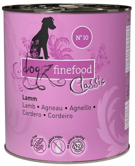 Karma mokra dla psa DOGZ FINEFOOD N.10, jagnięcina, 800 g Dogz Finefood
