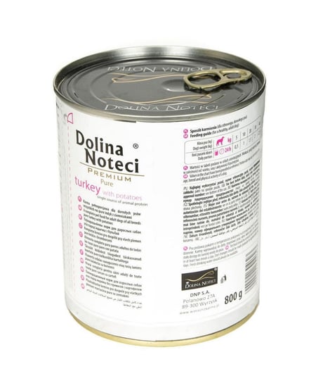 Karma mokra dla psa DOLINA NOTECI Premium Adult, pure z indykiem i ziemniakami, 800 g Dolina Noteci