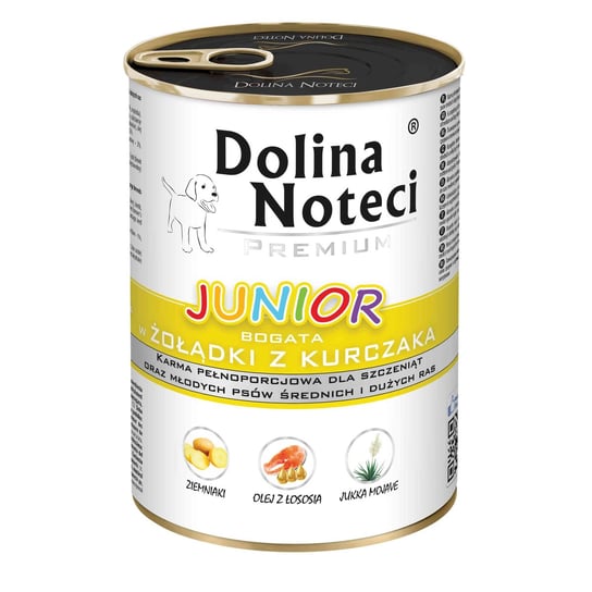 Karma mokra dla psa DOLINA NOTECI Premium Junior, żołądki z kurczaka, 400 g Dolina Noteci