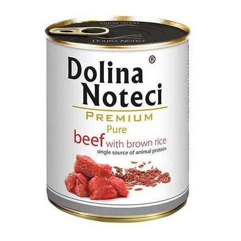 Karma mokra dla psa DOLINA NOTECI Premium Pure, wołowina z ryżem, 400 g Dolina Noteci