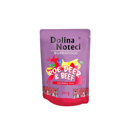 Karma mokra dla psa DOLINA NOTECI Superfood, sarna i wołowina, 300 g Dolina Noteci