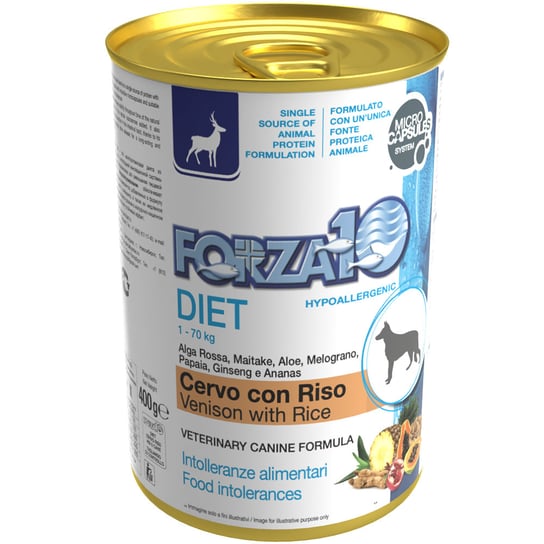 Karma mokra dla psa FORZA10 Diet, jeleń z ryżem, 400 g Forza10