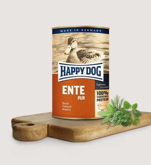 Karma mokra dla psa HAPPY DOG Ente, 200 g HAPPY DOG