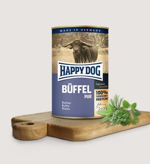 Karma mokra dla psa HAPPY DOG Pur Buffel, 200 g HAPPY DOG
