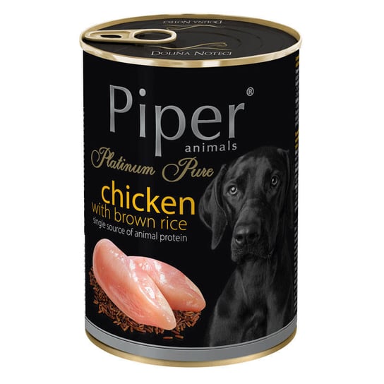 Karma mokra dla psa PIPER Platinum Pure Monobiałkowa kurczak z ryżem 400 g Piper