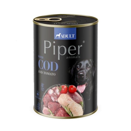 Karma mokra dla psa PIPER z dorszem i pomidorami 400g Piper