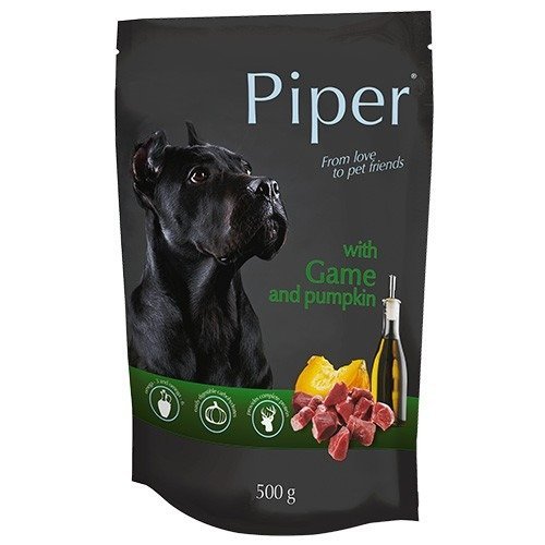 Karma mokra dla psa PIPER, z dziczyzną i dynią, 500 g Piper