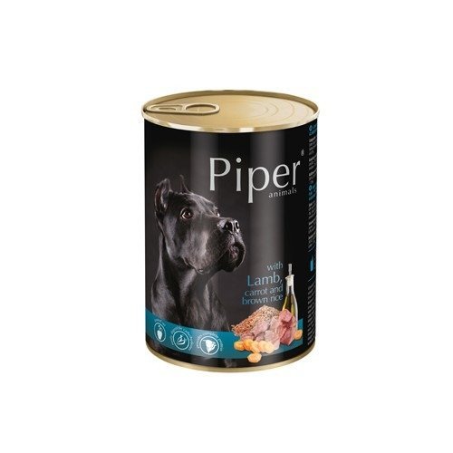 Karma mokra dla psa PIPER, z jagnięciną, marchewką i ryżem brązowym, 400 g Piper