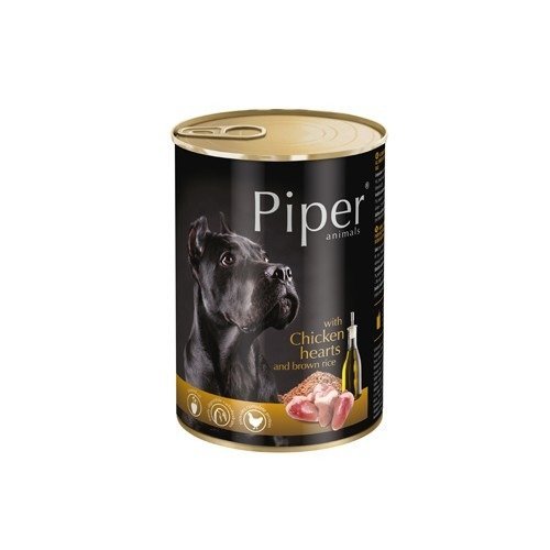 Karma mokra dla psa PIPER, z sercami kurczaka i ryżem brązowym, 400 g Piper