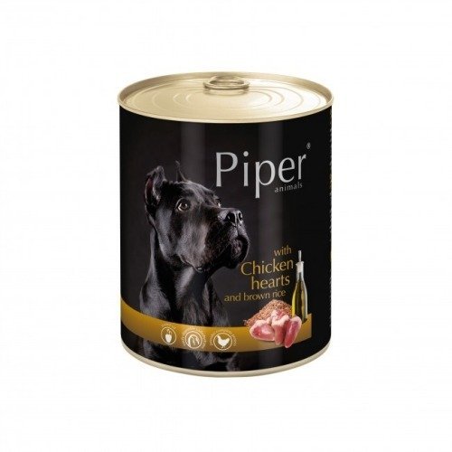 Karma mokra dla psa PIPER, z sercami kurczaka i ryżem brązowym, 800 g Piper