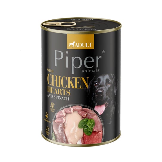 Karma mokra dla psa PIPER z sercami kurcząt szpinakiem i brązowym ryżem 400g Piper