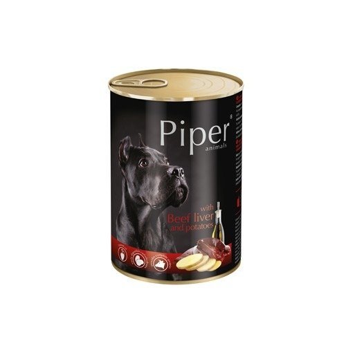 Karma mokra dla psa PIPER, z wątrobą wołową i ziemniakami, 400 g Piper