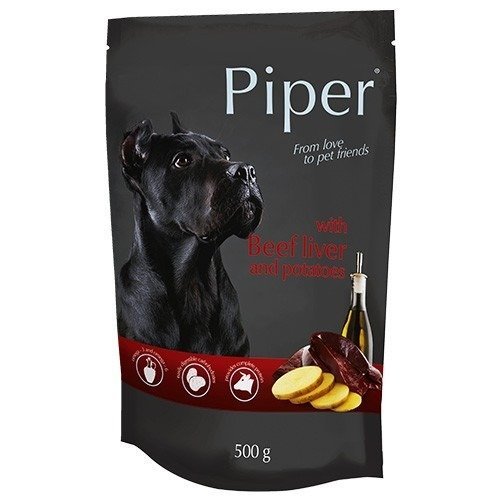 Karma mokra dla psa PIPER, z wątrobą wołową i ziemniakami, 500 g Piper