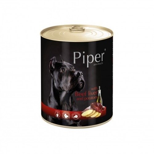 Karma mokra dla psa PIPER, z wątrobą wołową i ziemniakami, 800 g Piper