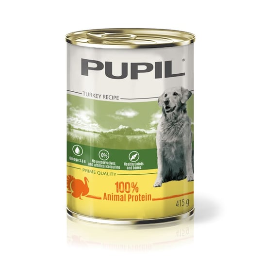 Karma mokra dla psa PUPIL Prime Quality bogata w indyka z wątróbką 415 g PUPIL Foods