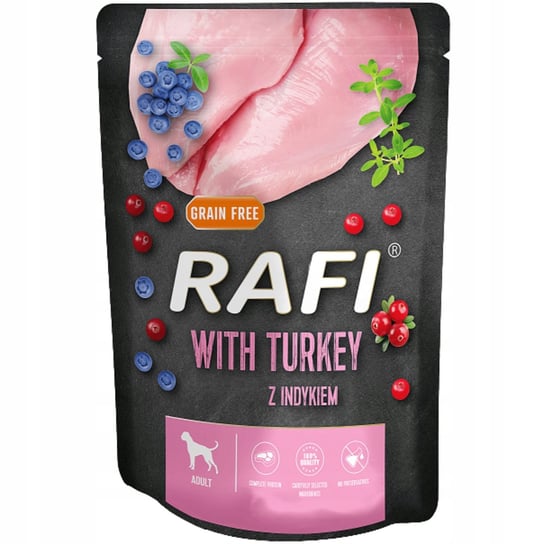 Karma mokra dla psa RAFI, z indykiem, 300 g Rafi