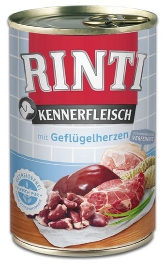Karma mokra dla psa RINTI Kennerfleisch Geflugelherzen, serca drobiowe, 400 g Rinti