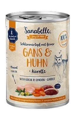Karma mokra dla psa SANABELLE, gęś, kurczak i marchew, 180 g Sanabelle