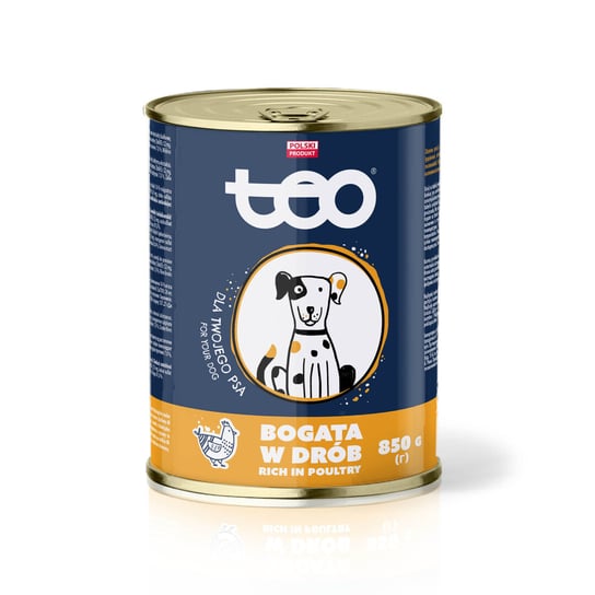 Karma mokra dla psa TEO bogata w drób 850 g PUPIL Foods