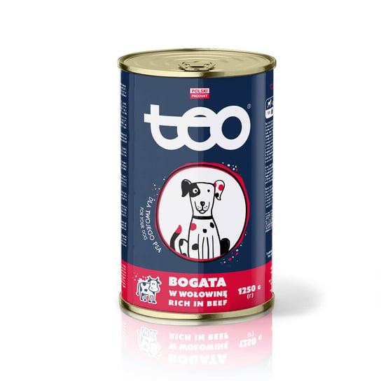 Karma mokra dla psa TEO bogata w wołowinę 1250 g PUPIL Foods