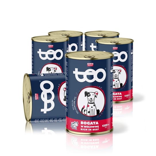 Karma mokra dla psa TEO bogata w wołowinę 6 x 1250 g PUPIL Foods