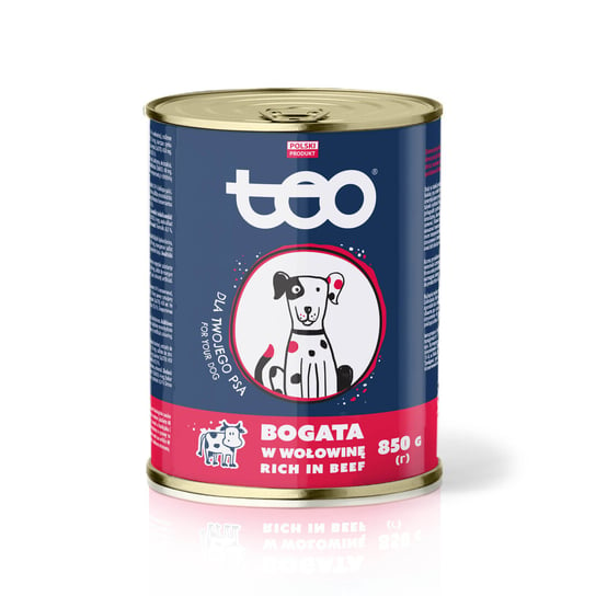 Karma mokra dla psa TEO bogata w wołowinę 850 g PUPIL Foods