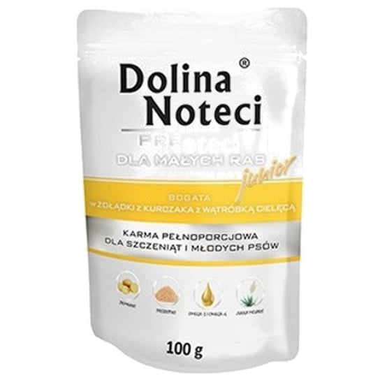 Karma mokra dla szczeniąt DOLINA NOTECI Junior, żołądki z kurczaka z wątróbką cielęcą, 100 g Dolina Noteci