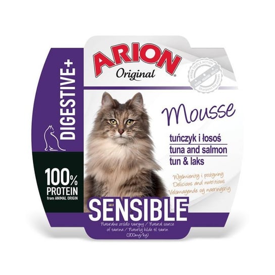 Karma sucha dla kota ARION Original Sensible Mousse, tuńczyk i łosoś, 70 g Arion