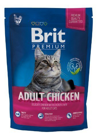 Karma sucha dla kota BRIT Premium Cat New Adult Chicken, 300 g Brit