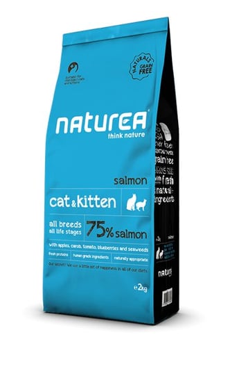 Karma sucha dla kota NATUREA Sterilised Cat & Kitten Salmon, 2 kg NATUREA