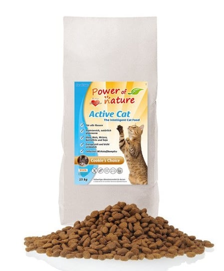 Karma sucha dla kota POWER OF NATURE Active Cat Cookie's Choice, 2 kg POWER OF NATURE