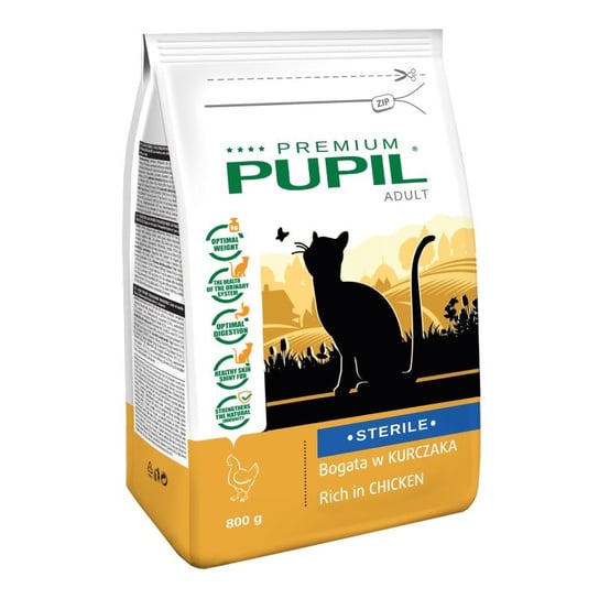Karma sucha dla kota PUPIL FOODS Premium Sterile, bogata w kurczaka, 800 g PUPIL Foods