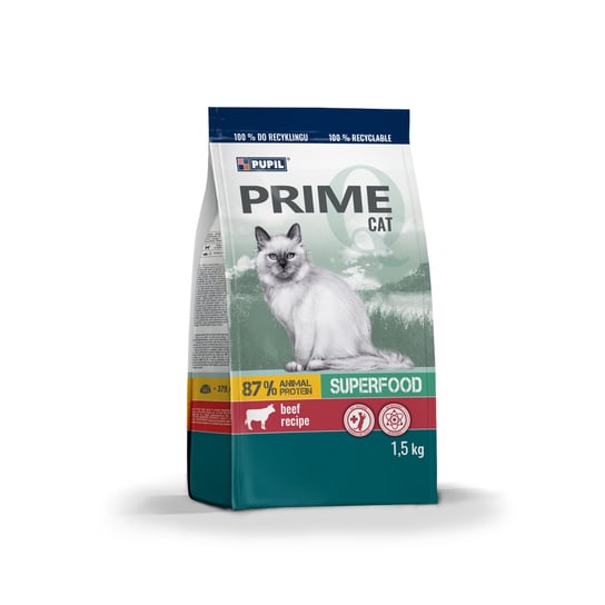 Karma sucha dla kota PUPIL Prime bogata w wołowinę z warzywami 1,5 kg PUPIL Foods